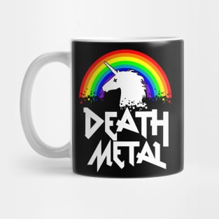 Death Metal Unicorn Funny Rocker Festival Horns Hand Music Metal Mug